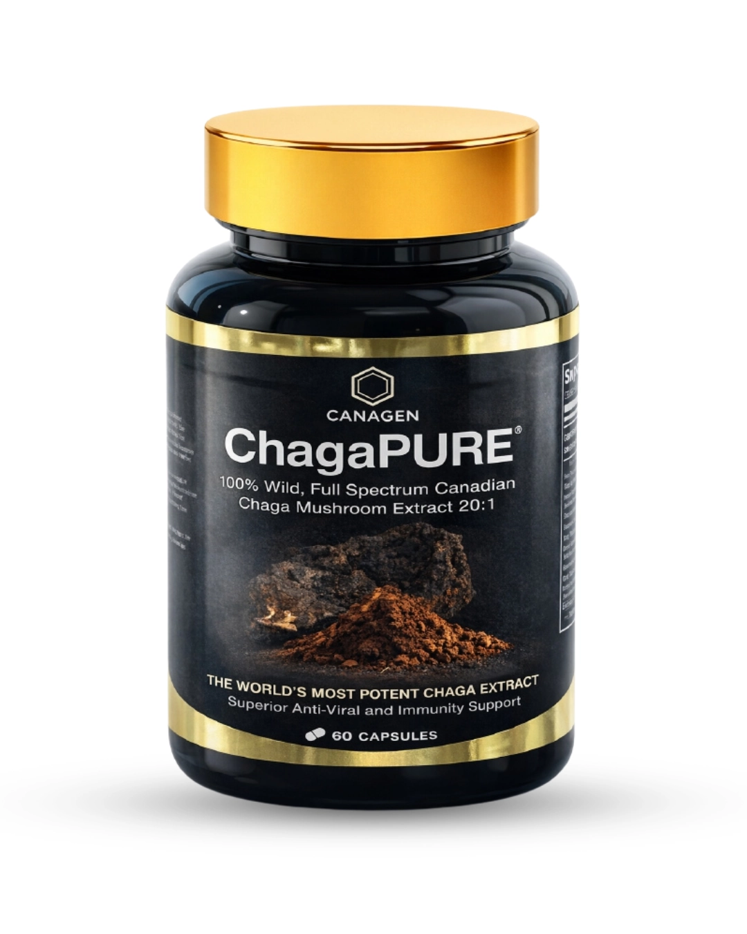 ORGANI-PURE® Wild Canadian Chaga Mushroom Capsules (60pc)